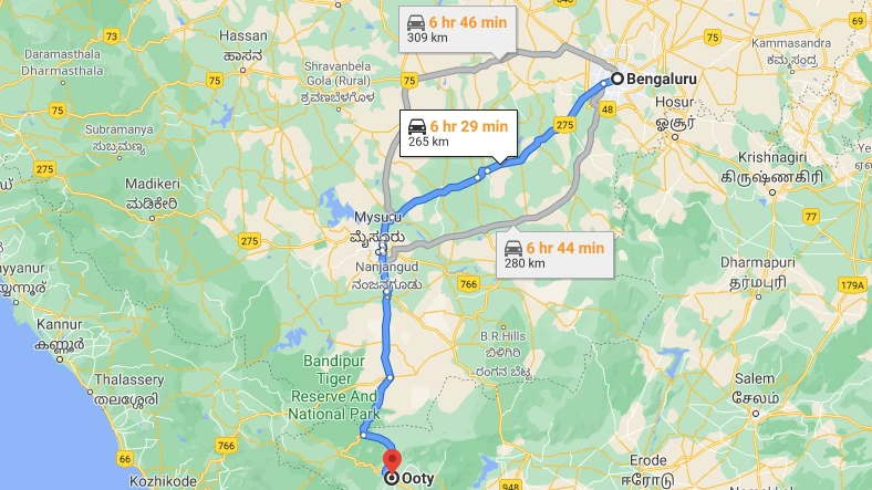Bangalore to Ooty (3 Days + 2 Nights, Trip Plan)