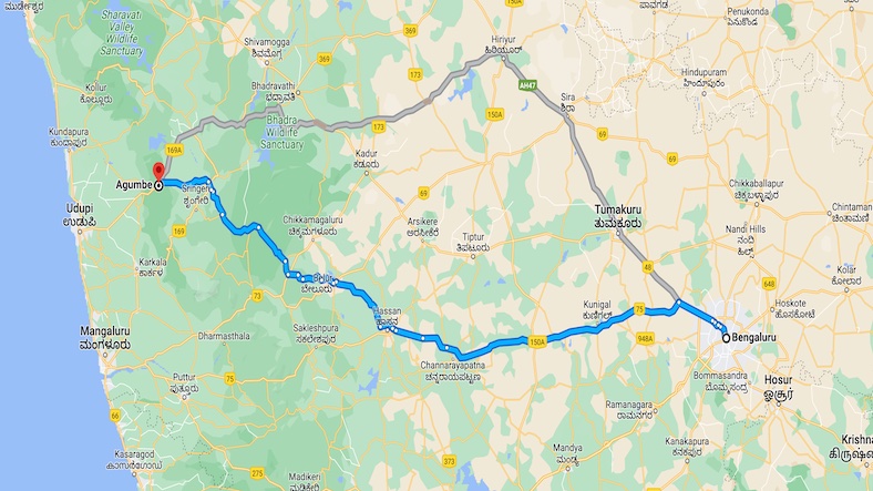 Bangalore to Agumbe Solo Trip Plan