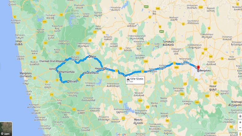Bangalore to Dharmasthala Solo Trip Plan