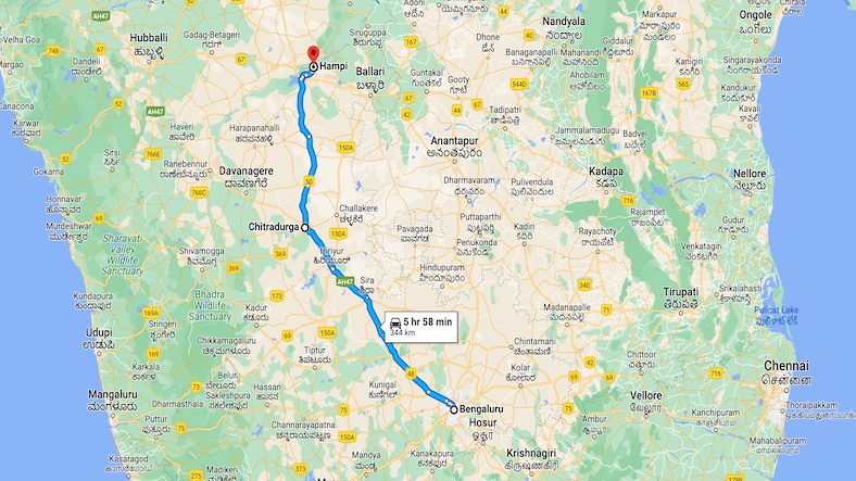 Bangalore to Hampi Solo Trip Plan