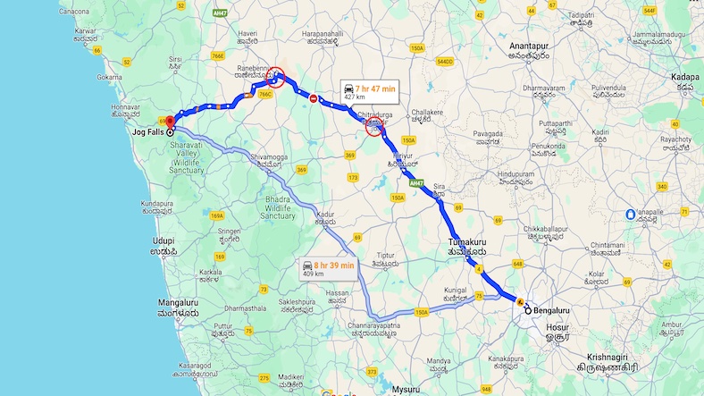 Bangalore to Jog Falls Solo Trip Plan