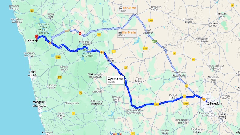 Bangalore to Kollur Solo Trip Plan
