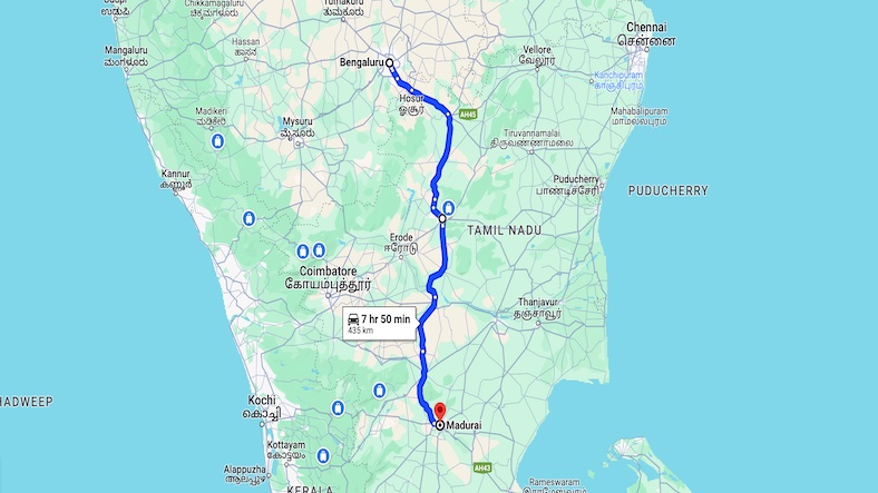 Bangalore to Madurai Solo Trip Plan