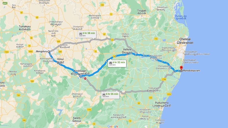 Bangalore to Mahabalipuram Solo Trip Plan