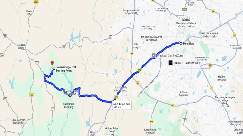 Bangalore to Savandurga Rock Trek – Solo Trip Plan