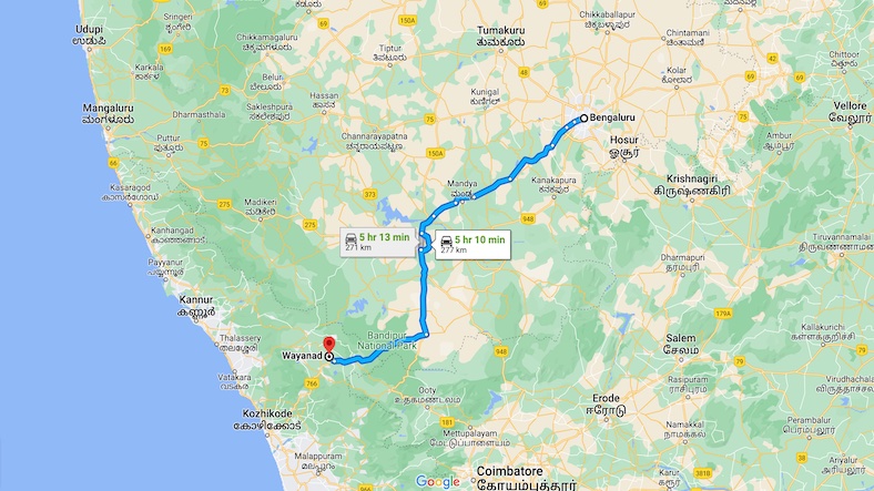 Bangalore to Wayanad Solo Trip Plan