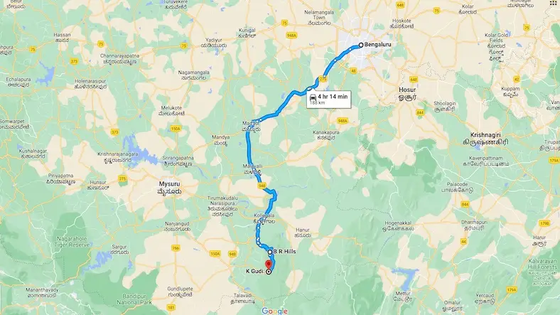 Bengaluru to BR Hills and KGudi Solo Trip plan