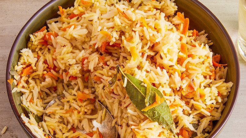 Carrot Fried Rice Recipe - Andhra Style