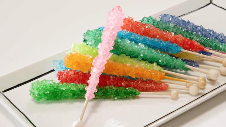Rock Candy Crystal Sticks, science experiment for children